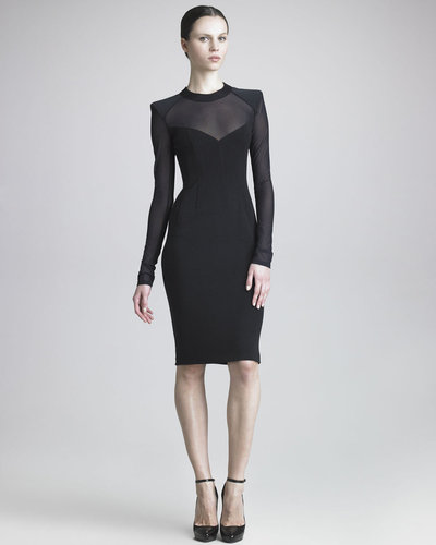 Donna Karan Sheer-Paneled Sheath Dress