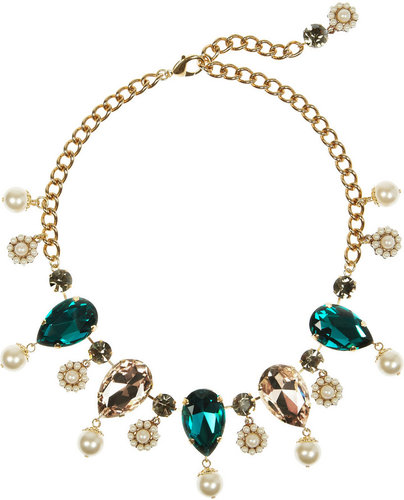 Dolce & Gabbana Gold-plated oversized Swarovski crystal necklace