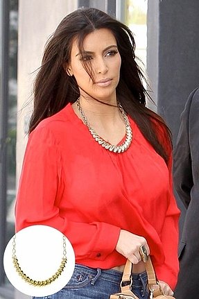Belle Noel by Kim Kardashian Rams Horn Collar Necklace in Gold