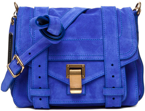 Proenza Schouler PS1 Pouch Suede in Cobalt