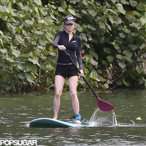 Renée Zellweger showed off her paddleboarding skills.
Renée Zellweger showed off her paddleboarding skills.