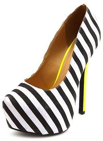 Neon Pop Color Striped Pump