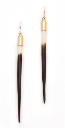 Kristen elspeth Small African Quill Earrings