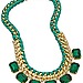 Sara Designs Teal Green Crystal Necklace