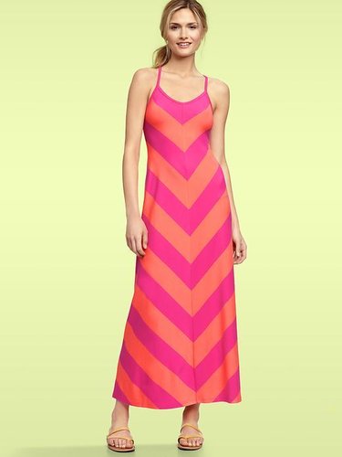 Chevron stripe maxi dress