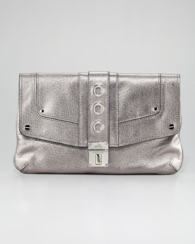 Milly Harper Metallic Clutch Bag, Gunmetal
