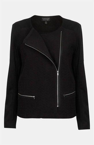 Topshop Ponte Knit Biker Jacket