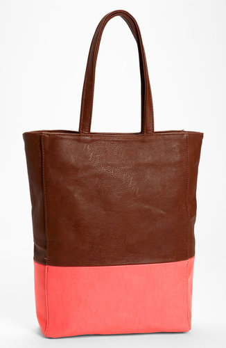 Street Level Colorblock Faux Leather Tote