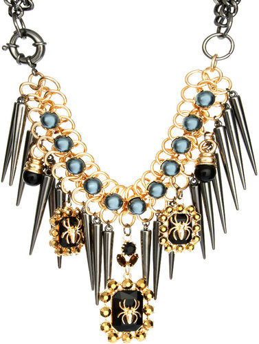 ASOS Premium Spider Jewel & Spike Necklace