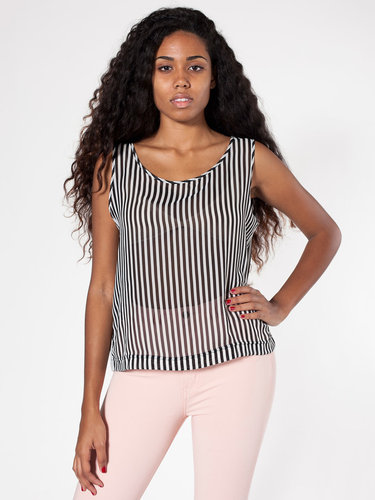 Striped Chiffon Tank