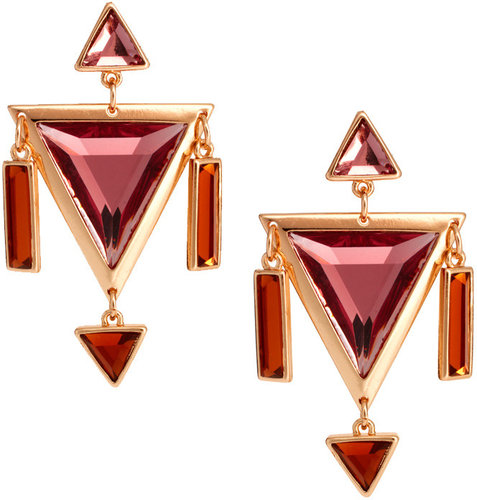 ASOS Triangle Gem Doorknocker Earrings