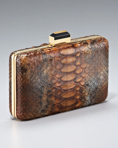 Lanvin Painted Python Minaudiere