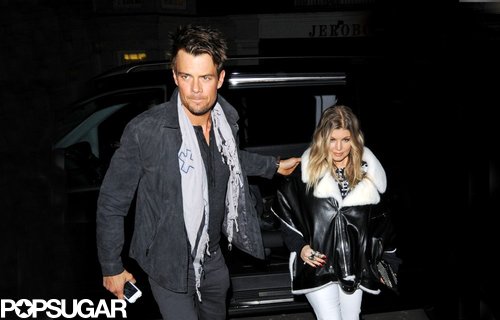 Josh Duhamel and Fergie went to a restaurant in London.
Josh Duhamel and Fergie went to a restaurant in London.
