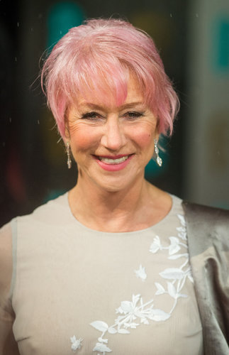 Helen Mirren debuted her new pink hairdo at the BAFTA Awards.
Helen Mirren debuted her new pink hairdo at the BAFTA Awards.