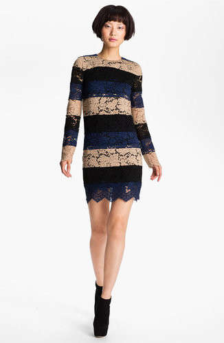 MSGM Tiered Lace Shift Dress