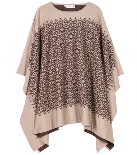 Pringle of Scotland WOOL PONCHO WITH PATTERN