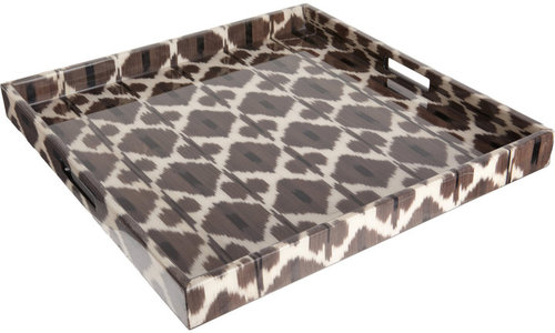 Madeline Weinrib Dove Daphne Ikat Large Tray
