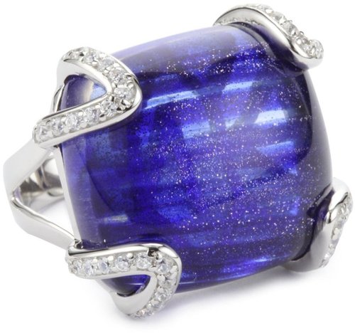 Nicky Hilton "Bryant Park" Sterling Silver Royal Blue Stone Ring, Size 7