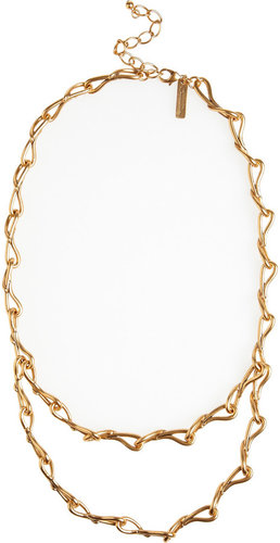 Oscar de la Renta Gold-plated tiered necklace