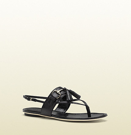 Emily Horsebit And Tassel Flat Thong Sandal