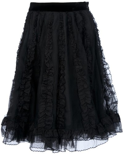 Red Valentino ruffle full skirt