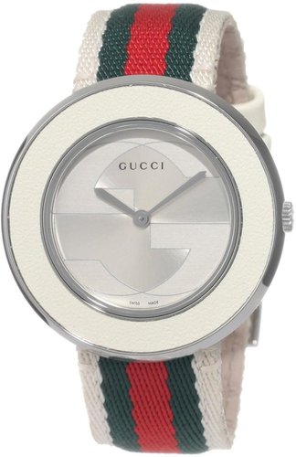 Gucci Women's YA129411 U-Play Medium White Nylon Watch