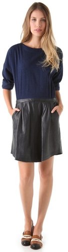 Boy. by band of outsiders Dress with Leather Skirt