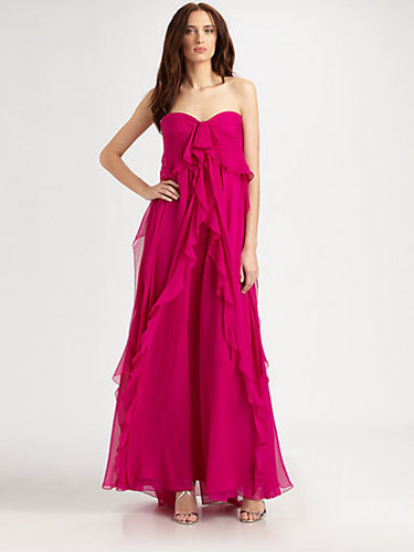 Badgley Mischka Silk Chiffon Gown