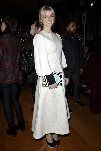 Alice Eve wore Spring 2013 Roksanda Ilincic at the Roksanda Ilincic Fall 2013 show in London.
Alice Eve wore Spring 2013 Roksanda Ilincic at the Roksanda Ilincic Fall 2013 show in London.