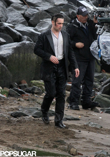 Colin Farrell took a dive into the East River while filming scenes for Winter's Tale in NYC on Tuesday.
Colin Farrell took a dive into the East River while filming scenes for Winter's Tale in NYC on Tuesday.