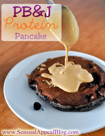 PB&J Protein Pancakes