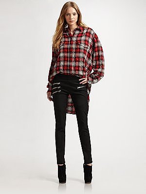 Joseph Drill Oversized Plaid Shirt