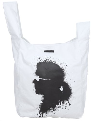Karl Karl Lagerfeld print tote bag