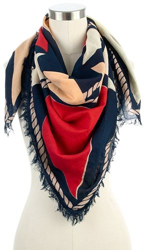Flag fringe scarf