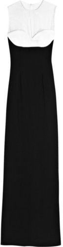 Jonathan Saunders Arlow mesh-paneled cotton-blend crepe gown