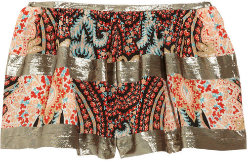 Thakoon Printed cotton crepe de chine shorts