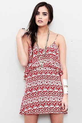 Blu Moon Summer Lovin' Short Dress in Red Tribal