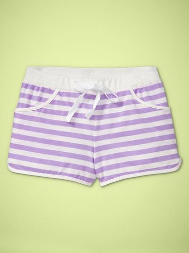 Striped drawstring shorts