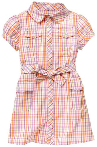 Belted Plaid Shirt Dress