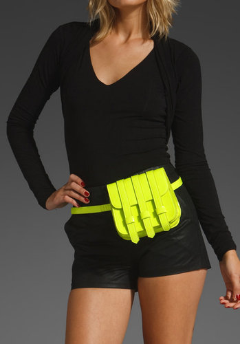 Jeffrey Campbell Abbate Three Strap Bag Yellow Neon