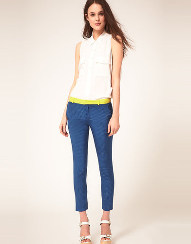 Vanessa Bruno Athe Polka Dot Print Pant With Neon Waistband