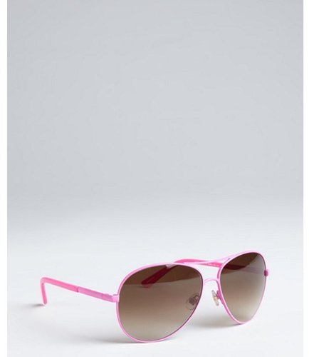 Kate Spade fuchsia metal 'Alda' aviator sunglasses