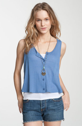 Rubbish® Button Front Crop Tank (Juniors)