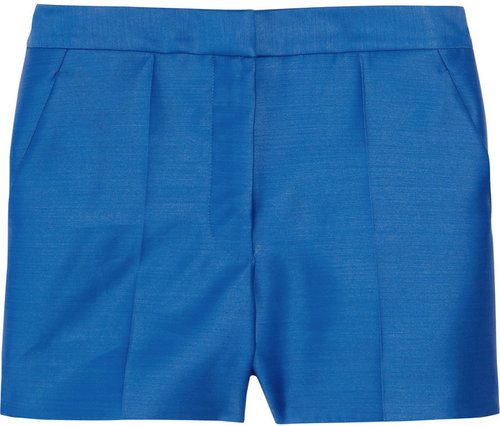 Stella McCartney High-waisted wool and silk-blend shorts