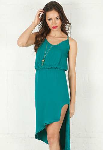 Asymmetrical Cami Dress in Teal - by Mason By Michelle Mason