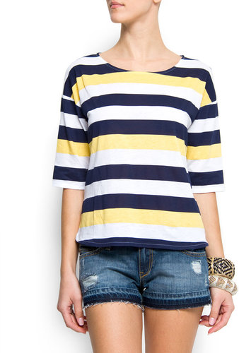 Tricolour stripes t-shirt