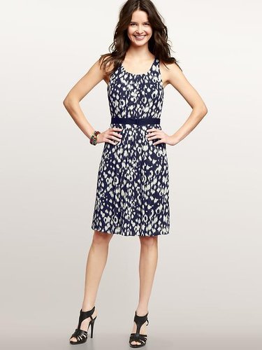 Pleated print dress