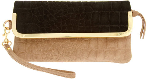 ASOS Leather Croc Bar Purse