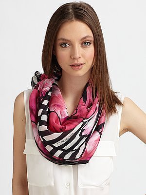 Floral Pop Silk Scarf