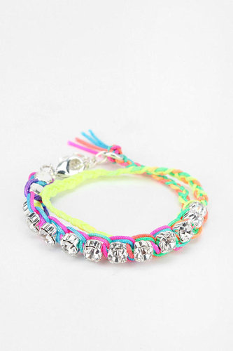 Rocks Paper Metal Wrapped Crystal Bracelet